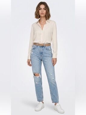 Abercrombie & Finch Blue Curve Love The 90s Straight Ultra Highrise Jean Size 26
